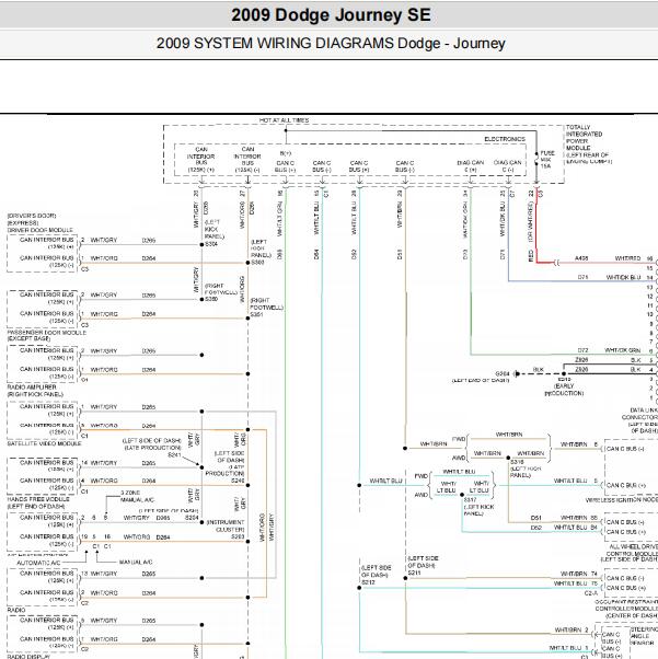 2009年道奇酷威  网络电路图