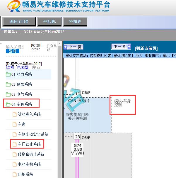 2017年道奇-公羊Ram车身电路图