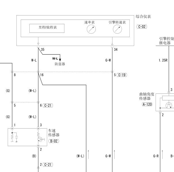 三菱君阁里程表电路图