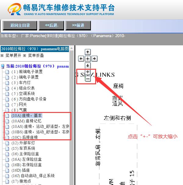 2010年保时捷帕拉梅拉  座椅电路图