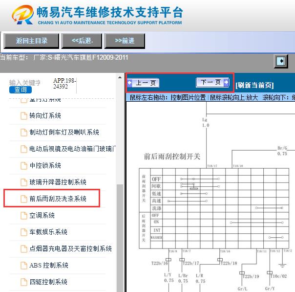 2009-2011年黄海旗胜F1雨刮电路图
