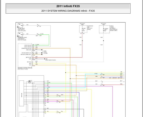 2011年英菲尼迪FX35车窗升降电路图