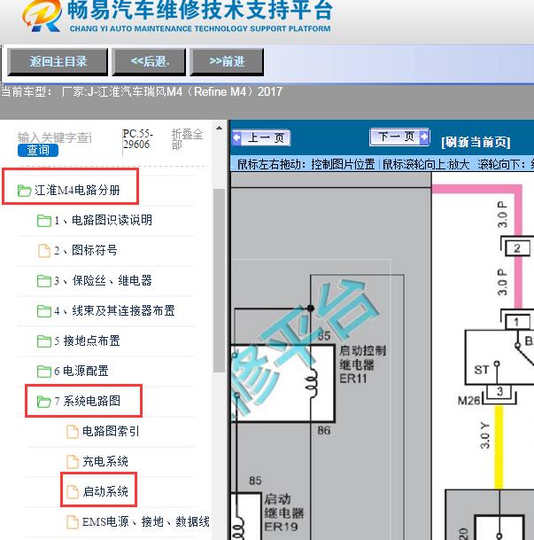 2017年江淮汽车-瑞风M4（Refine M4）启动系统电路图