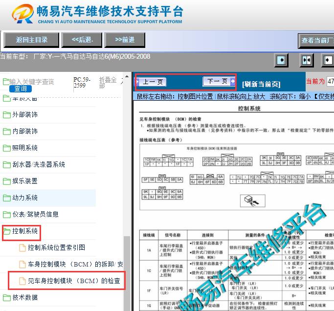 2005-2008年马自达M6车身电脑针脚资料