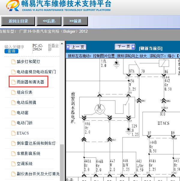 2012年华泰汽车-宝利格（Boliger）雨刮器电路图