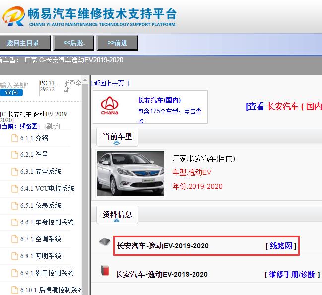2020年长安逸动EV电路图