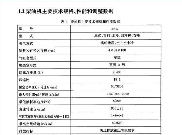 五十铃JE4D25发动机维修手册