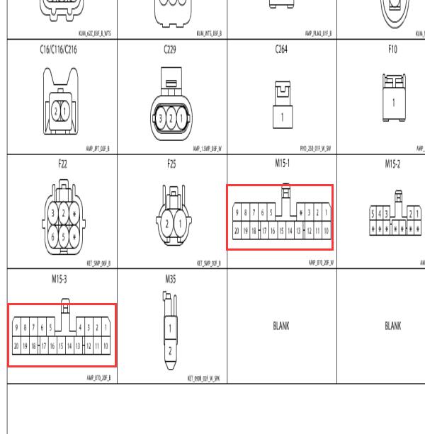 2012年现代途胜  仪表针脚和电路图