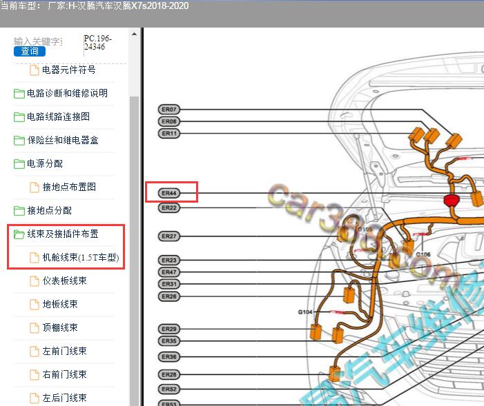 2018年汉腾X7S变速箱电脑位置