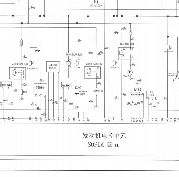 依维柯国五发动机电路图