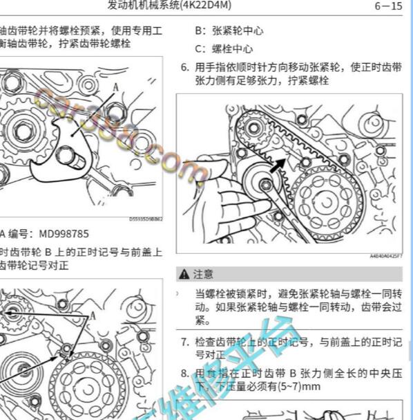2020年长城风骏5 4K22发动机正时