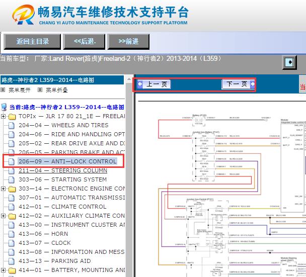 2013-2014年路虎神行者2 ABS电路图