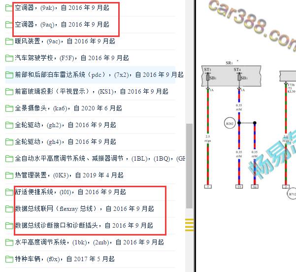 2020-2021年一汽奥迪-Q5L空调电路图