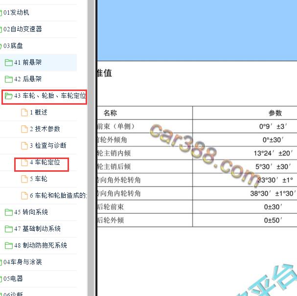 2021-2022年北京BJ40 四轮定位数据
