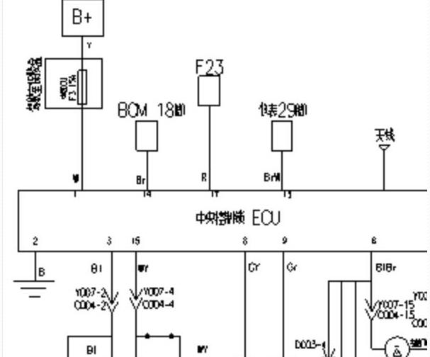 2016年东风风光370中控锁电路图