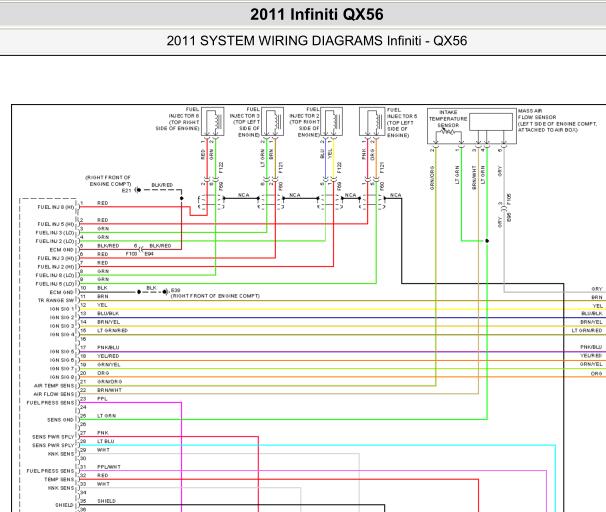 2011年英菲尼迪QX56发动机电路图