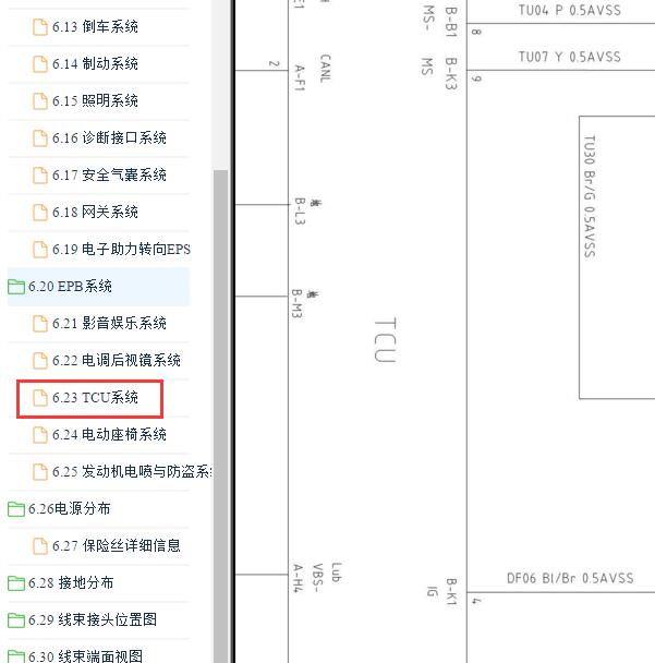 2021-2022年长安CS75 7DCT变速箱电路图