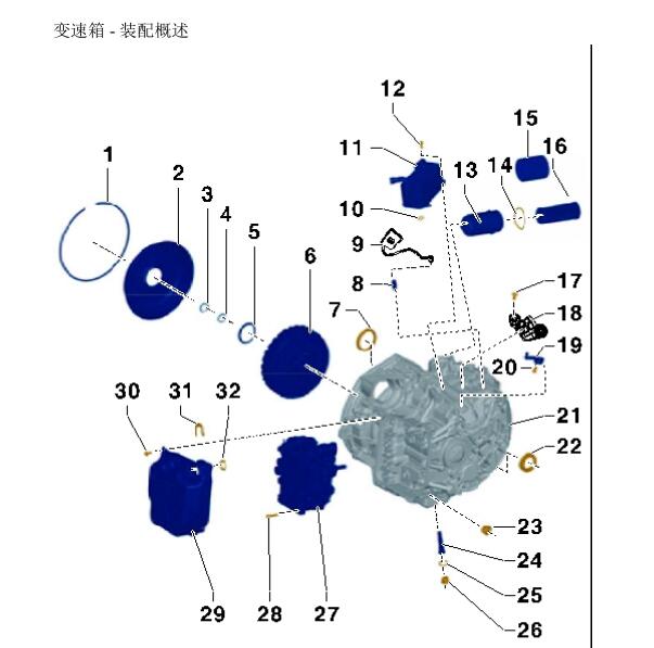 2018年大众帕萨特ODE变速箱拆解图