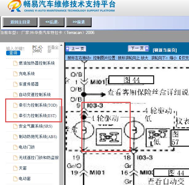 2006年华泰汽车-特拉卡（Terracan）-四驱电路图