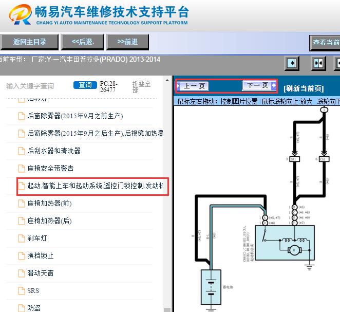 2013-2014年丰田普拉多智能钥匙电路图