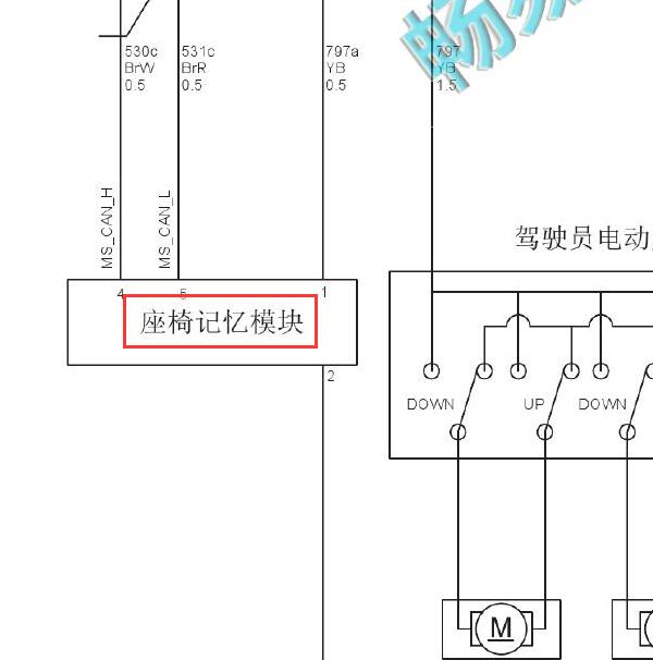 2016-2017年哈弗H9 座椅记忆模块电路图.