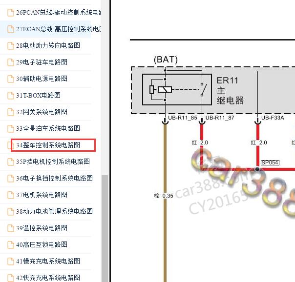 2017年广汽传祺GE3整车控制电路图