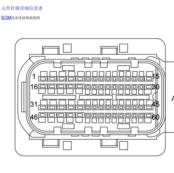2017年名爵名爵ZS发动机针脚