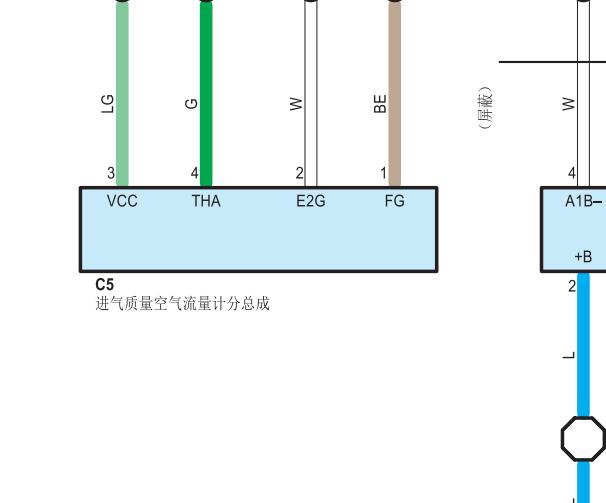 2019年丰田C-HR发动机空气流量传感器电路图