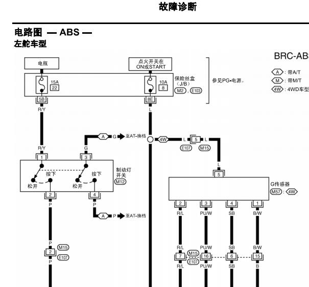 2004年日产奇骏ABS电路图