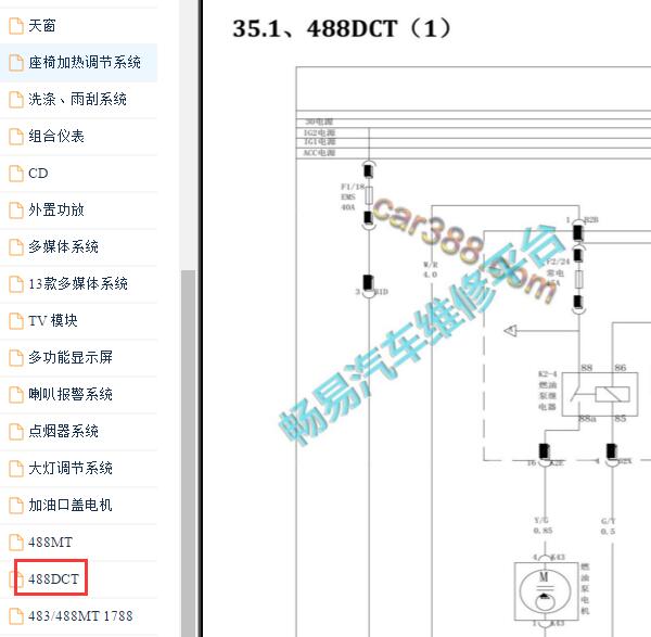 2013年比亚迪S6变速箱电路图