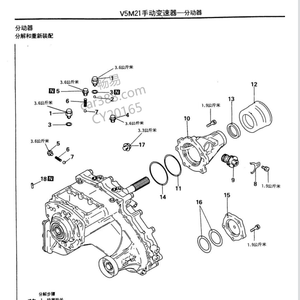 2003年猎豹分动箱维修手册