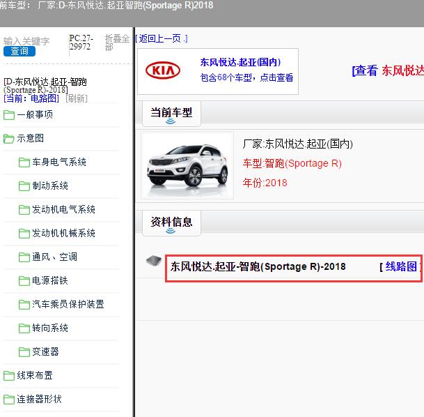 2018年东风悦达.起亚-智跑(Sportage R)线路图