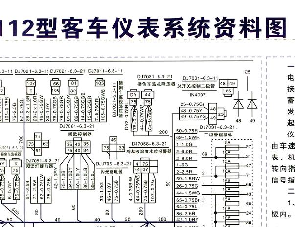 金龙客车仪表电路图