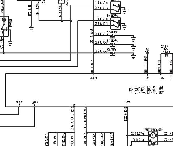 2013年猎豹黑金刚门锁电路图