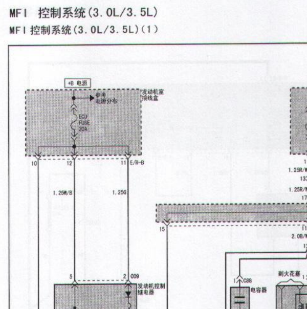 2004年现代雅科仕G6AU发动机电路图