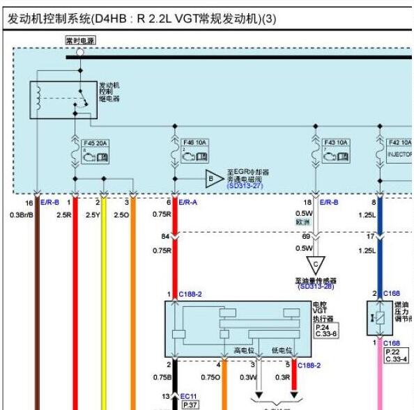 2014年现代格锐发动机电路图