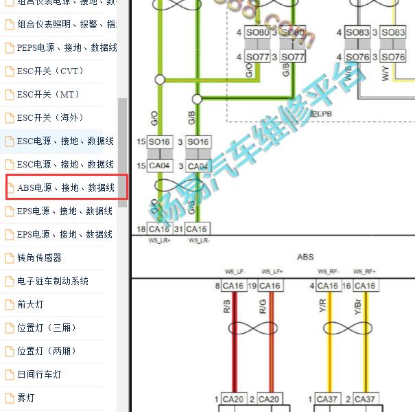 2018年吉利帝豪ABS电路图