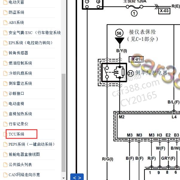2017年海马S5 自动变速箱电路图