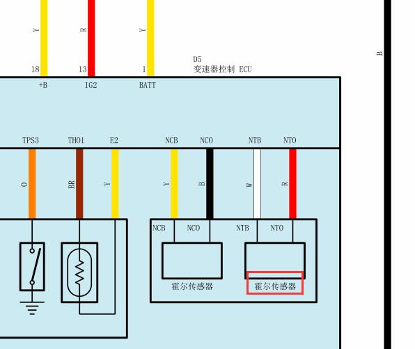 2008年丰田普瑞维亚的转速传感器安装位置和线路图