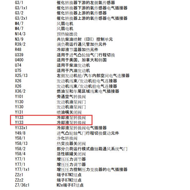 2014年奔驰GLA260 冷却液泵电路图