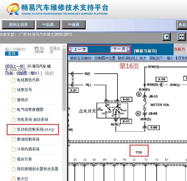 2010-2013年海马骑士变速箱电路图