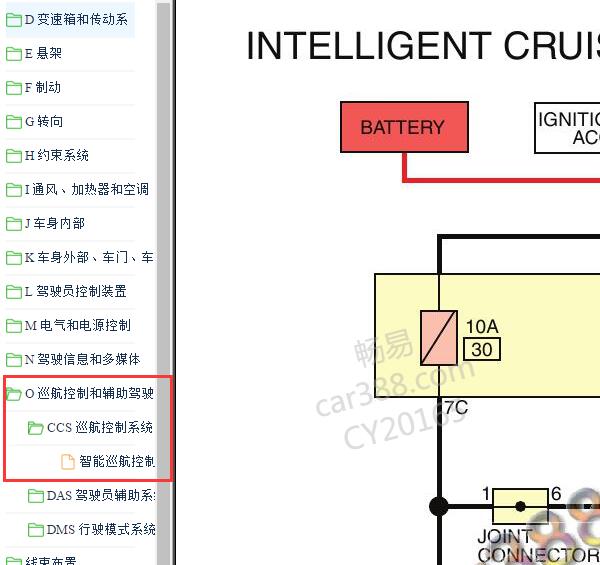 2019-2020年日产奇骏智能巡航控制电路图
