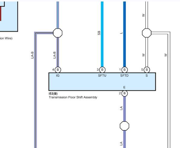 2022年丰田坦途变速箱换挡电路图