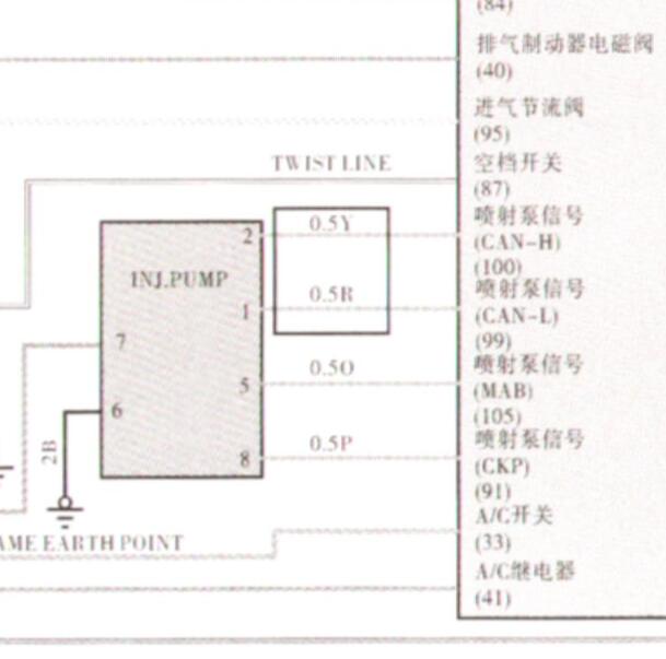 五十铃4KH1发动机电路图