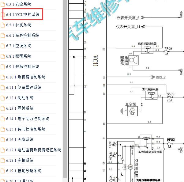 2019年长安逸动EV整车控制器电路图