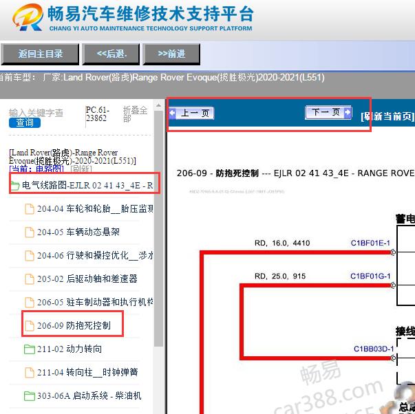 2021年路虎揽胜极光ABS电路图