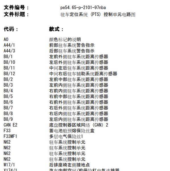 2018年奔驰GLE320前雷达线路图和维修手册
