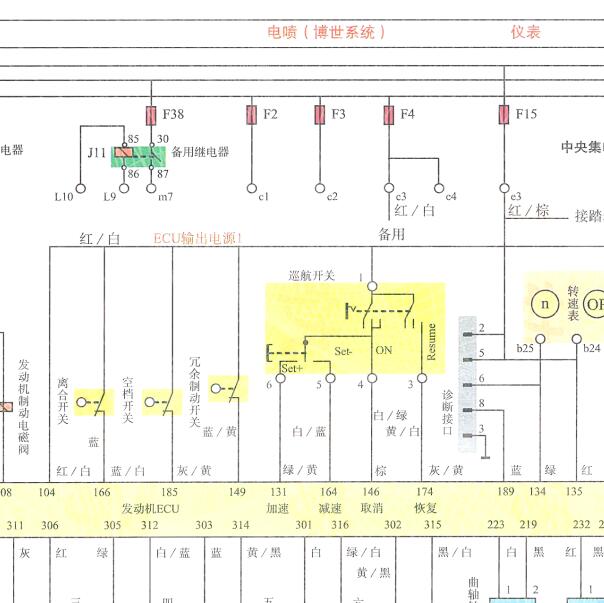 一汽解放J6发动机电路图