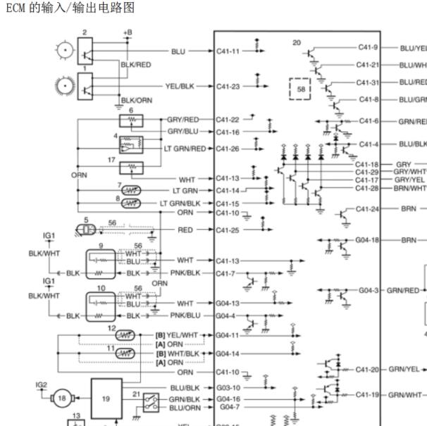 铃木利亚纳M16A发动机风扇电路图