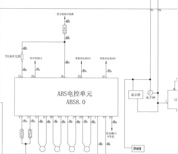 2016年依维柯宝迪ABS电路图